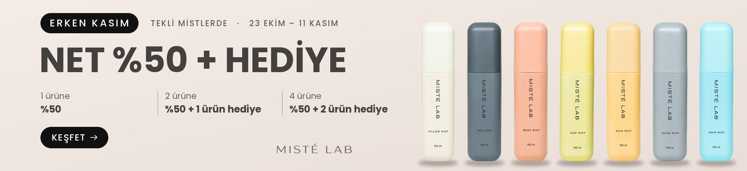 Erken Kasım: Net %50 + Hediye