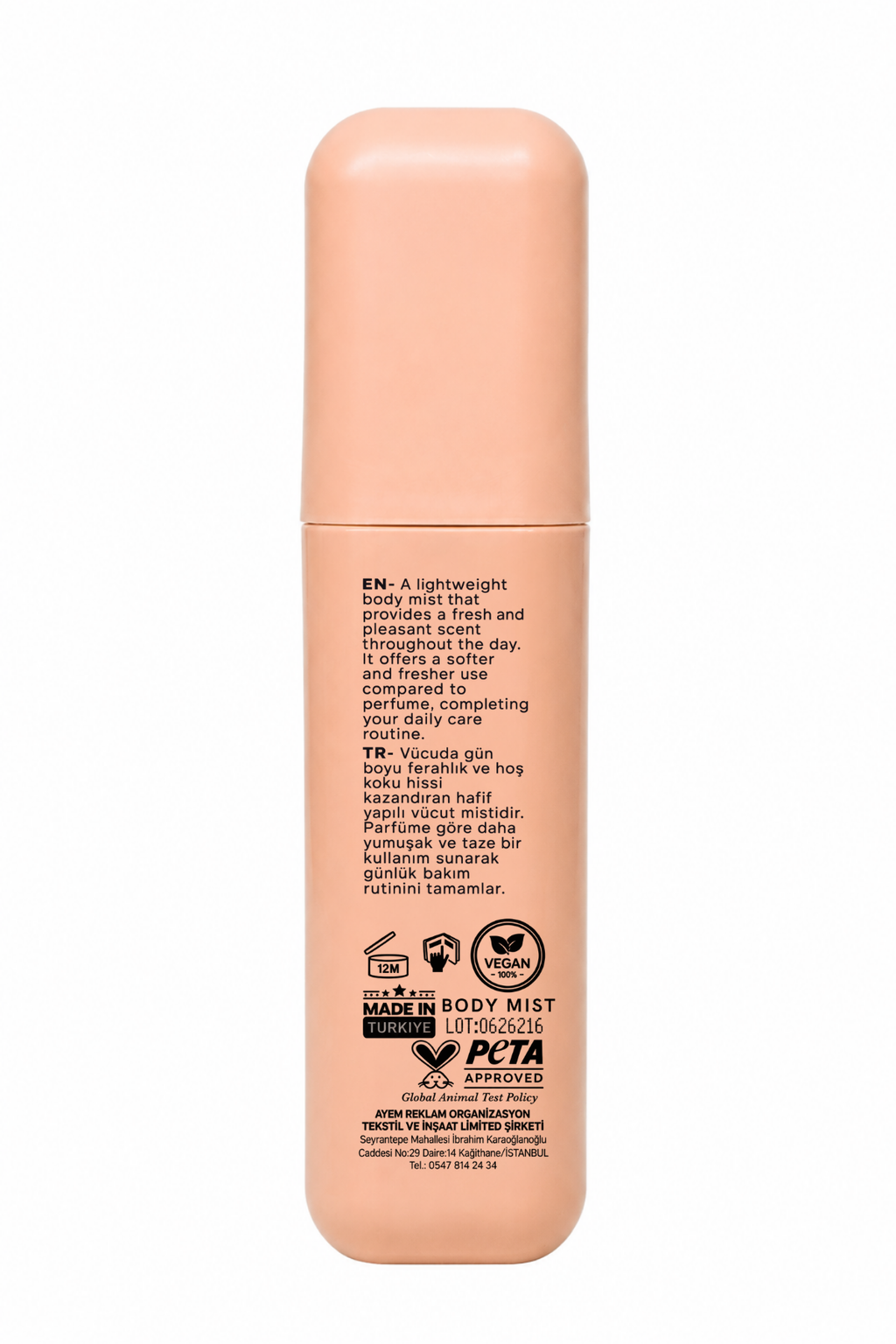 Body Mist – Vanilyalı Vücut Spreyi