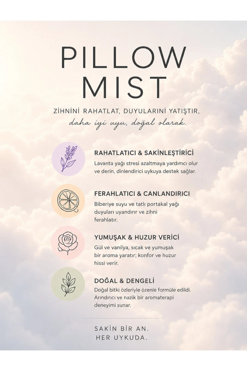 Pillow Mist – Lavantalı Uyku ve Yastık Spreyi