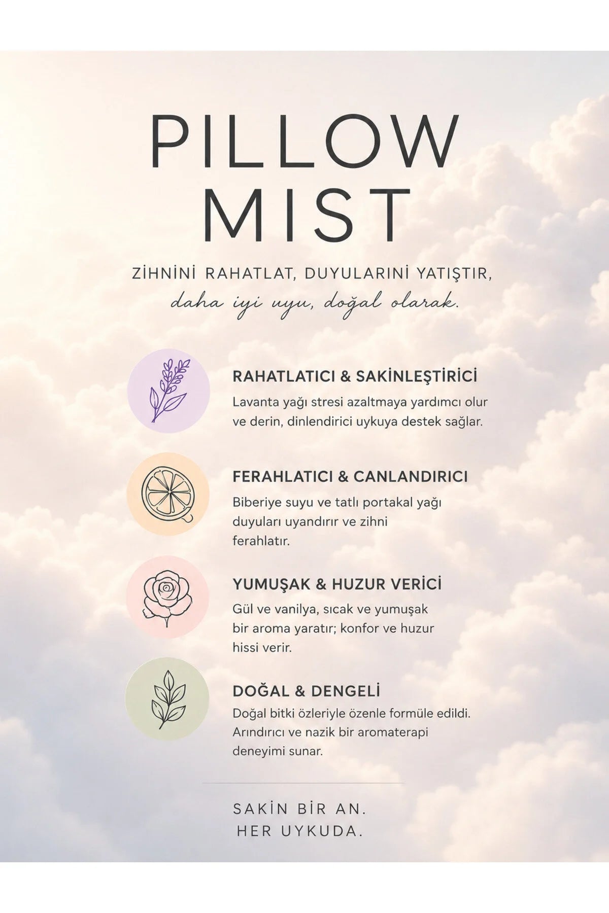 Pillow Mist – Lavantalı Uyku ve Yastık Spreyi