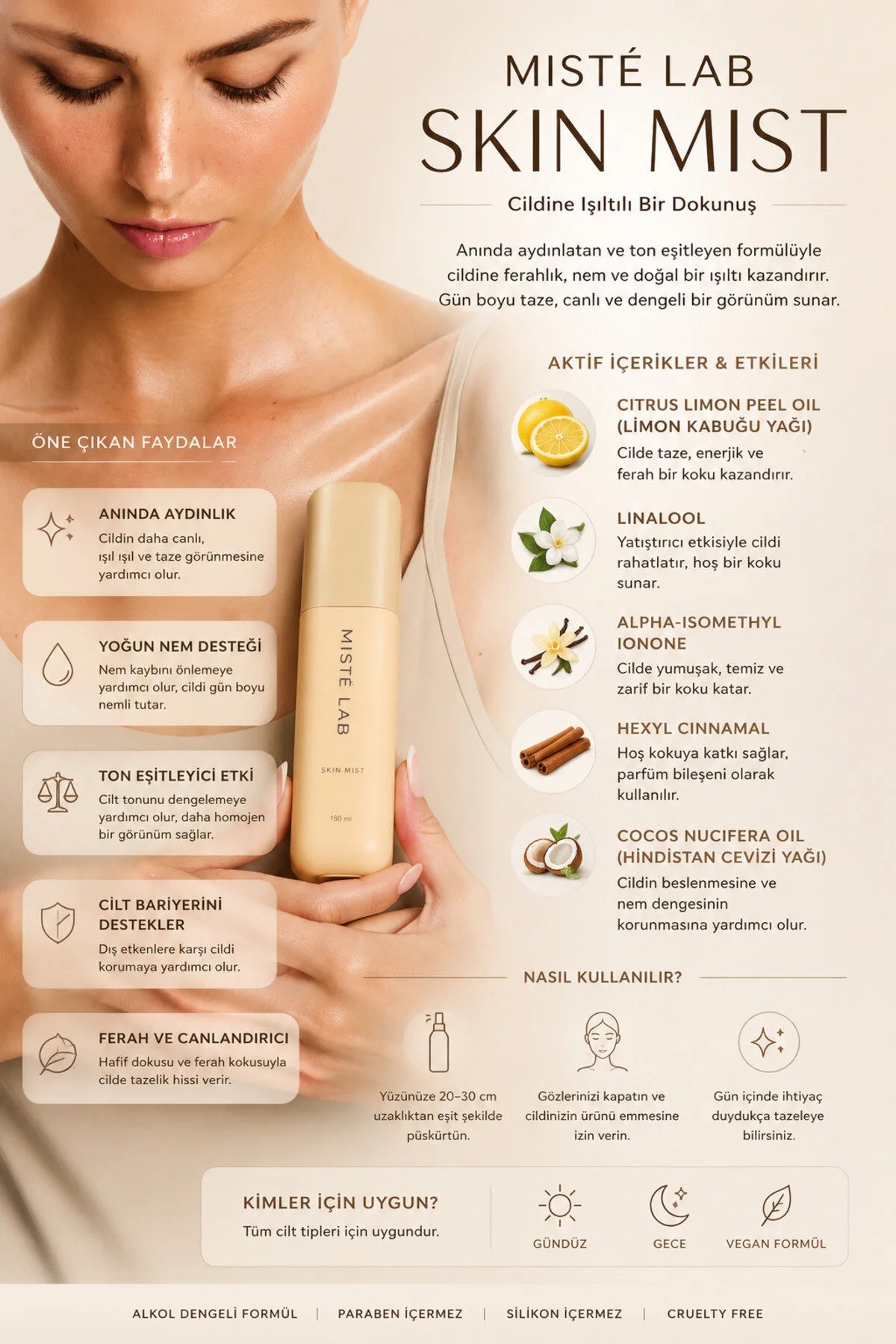 Skin Mist – Yüz ve Vücut Nemlendirici Sprey